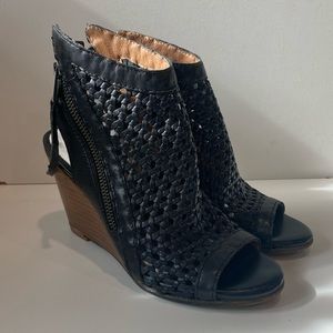 Diba True Black Wedge Bootie.